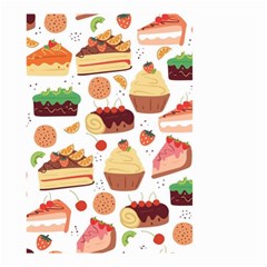 Seamless Pattern Hand Drawing Cartoon Dessert And Cake Small Garden Flag (two Sides) by Wav3s