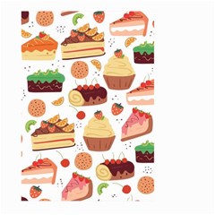 Seamless Pattern Hand Drawing Cartoon Dessert And Cake Large Garden Flag (two Sides) by Wav3s