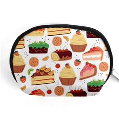 Seamless Pattern Hand Drawing Cartoon Dessert And Cake Accessory Pouch (medium)