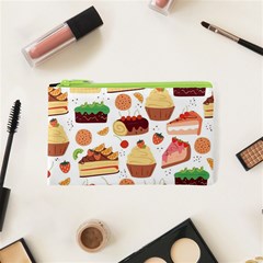 Seamless Pattern Hand Drawing Cartoon Dessert And Cake Cosmetic Bag (xs) by Wav3s