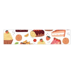 Seamless Pattern Hand Drawing Cartoon Dessert And Cake Velvet Scrunchie by Wav3s