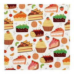 Seamless Pattern Hand Drawing Cartoon Dessert And Cake Banner And Sign 3  X 3  by Wav3s