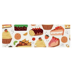 Seamless Pattern Hand Drawing Cartoon Dessert And Cake Banner And Sign 6  X 2  by Wav3s