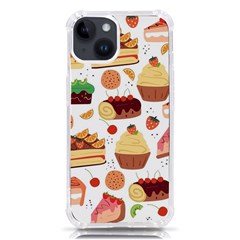 Seamless Pattern Hand Drawing Cartoon Dessert And Cake Iphone 14 Tpu Uv Print Case by Wav3s