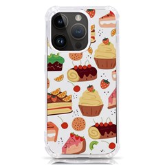 Seamless Pattern Hand Drawing Cartoon Dessert And Cake Iphone 14 Pro Tpu Uv Print Case by Wav3s