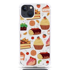 Seamless Pattern Hand Drawing Cartoon Dessert And Cake Iphone 13 Tpu Uv Print Case by Wav3s