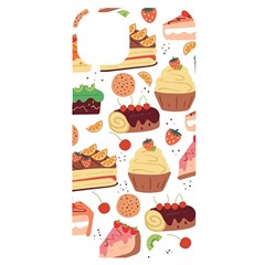 Seamless Pattern Hand Drawing Cartoon Dessert And Cake Iphone 14 Plus Black Uv Print Case