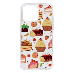 Seamless Pattern Hand Drawing Cartoon Dessert And Cake Iphone 14 Pro Max Tpu Uv Print Case by Wav3s