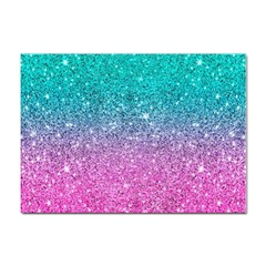 Pink And Turquoise Glitter Sticker A4 (100 Pack) by Wav3s