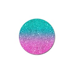 Pink And Turquoise Glitter Golf Ball Marker (10 Pack) by Wav3s