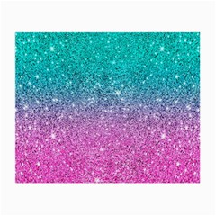 Pink And Turquoise Glitter Small Glasses Cloth by Wav3s