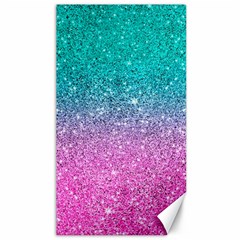 Pink And Turquoise Glitter Canvas 40  X 72 