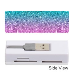 Pink And Turquoise Glitter Memory Card Reader (stick)