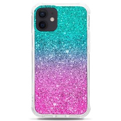 Pink And Turquoise Glitter Iphone 12 Mini Tpu Uv Print Case	 by Wav3s