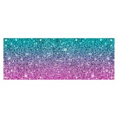 Pink And Turquoise Glitter Banner And Sign 8  X 3 