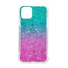 Pink And Turquoise Glitter Iphone 11 Pro 5 8 Inch Tpu Uv Print Case by Wav3s