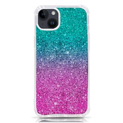 Pink And Turquoise Glitter Iphone 14 Plus Tpu Uv Print Case