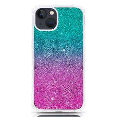 Pink And Turquoise Glitter Iphone 13 Tpu Uv Print Case