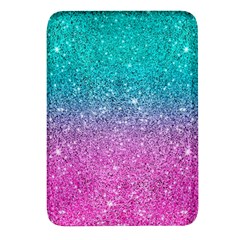 Pink And Turquoise Glitter Rectangular Glass Fridge Magnet (4 Pack) by Wav3s