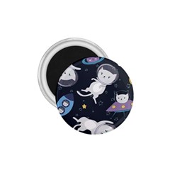 Space Cat Illustration Pattern Astronaut 1 75  Magnets by Wav3s