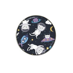 Space Cat Illustration Pattern Astronaut Hat Clip Ball Marker by Wav3s