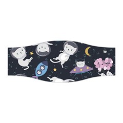 Space Cat Illustration Pattern Astronaut Stretchable Headband by Wav3s