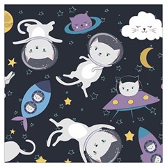 Space Cat Illustration Pattern Astronaut Lightweight Scarf 