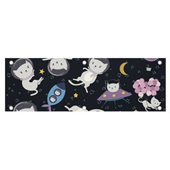 Space Cat Illustration Pattern Astronaut Banner And Sign 6  X 2  by Wav3s