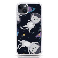 Space Cat Illustration Pattern Astronaut Iphone 14 Plus Tpu Uv Print Case