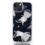 Space Cat Illustration Pattern Astronaut iPhone 13 mini TPU UV Print Case Front