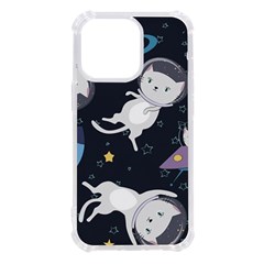 Space Cat Illustration Pattern Astronaut Iphone 13 Pro Tpu Uv Print Case by Wav3s