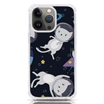 Space Cat Illustration Pattern Astronaut iPhone 13 Pro TPU UV Print Case Front