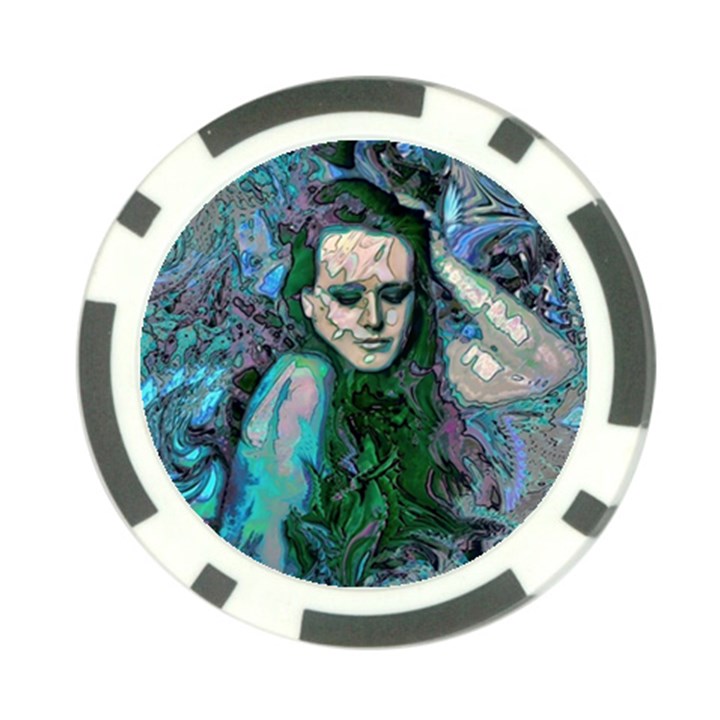 Alphonse Woman Poker Chip Card Guard