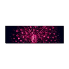 Peacock Pink Black Feather Abstract Sticker (bumper) by Wav3s