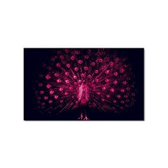 Peacock Pink Black Feather Abstract Sticker Rectangular (10 Pack) by Wav3s