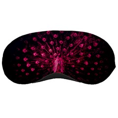 Peacock Pink Black Feather Abstract Sleeping Mask by Wav3s