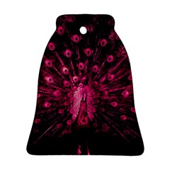 Peacock Pink Black Feather Abstract Bell Ornament (two Sides) by Wav3s