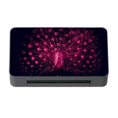 Peacock Pink Black Feather Abstract Memory Card Reader With Cf by Wav3s