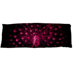 Peacock Pink Black Feather Abstract Body Pillow Case (dakimakura) by Wav3s