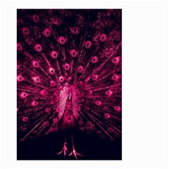 Peacock Pink Black Feather Abstract Small Garden Flag (two Sides) by Wav3s