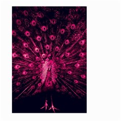 Peacock Pink Black Feather Abstract Large Garden Flag (two Sides) by Wav3s