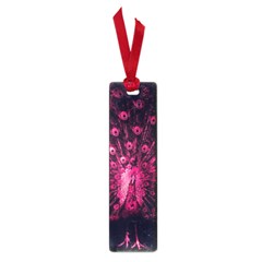 Peacock Pink Black Feather Abstract Small Book Marks by Wav3s