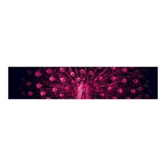 Peacock Pink Black Feather Abstract Velvet Scrunchie by Wav3s