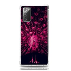 Peacock Pink Black Feather Abstract Samsung Galaxy Note 20 Tpu Uv Case by Wav3s