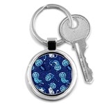 Cat Spacesuit Space Suit Astronaut Pattern Key Chain (Round) Front