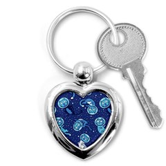 Cat Spacesuit Space Suit Astronaut Pattern Key Chain (heart) by Wav3s