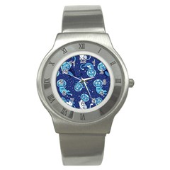 Cat Spacesuit Space Suit Astronaut Pattern Stainless Steel Watch