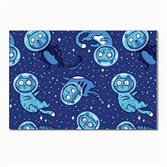 Cat Spacesuit Space Suit Astronaut Pattern Postcards 5  X 7  (pkg Of 10)