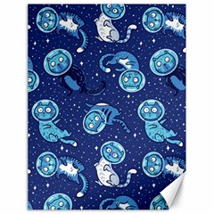 Cat Spacesuit Space Suit Astronaut Pattern Canvas 18  X 24  by Wav3s