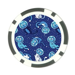 Cat Spacesuit Space Suit Astronaut Pattern Poker Chip Card Guard